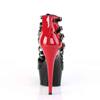 Pleaser - DELIGHT695 Talons plateforme - Noir/Rouge Product image